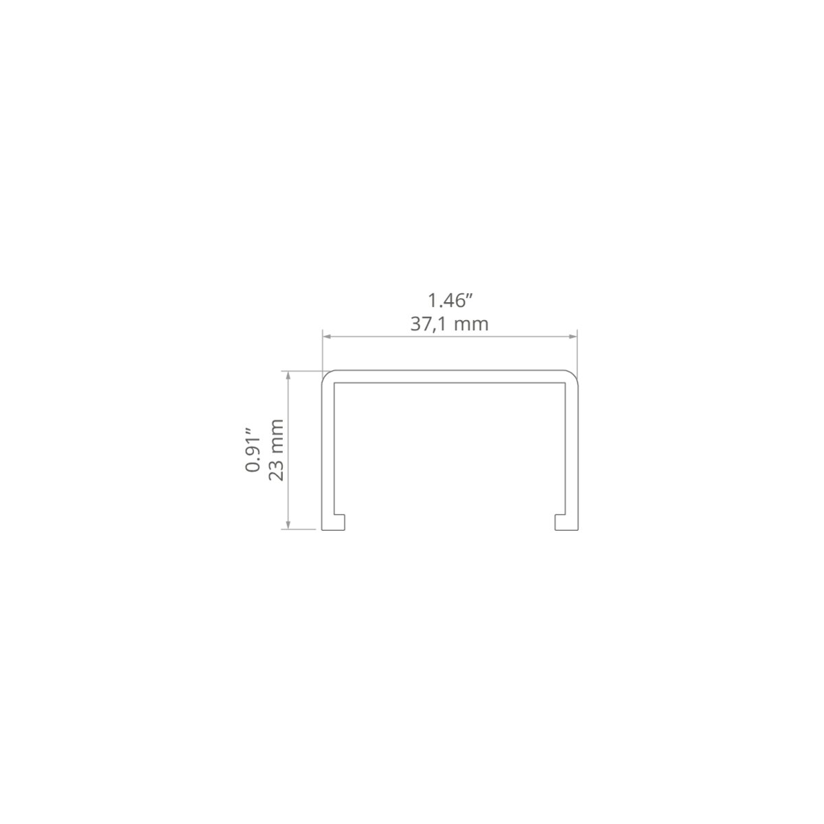 Cover KIDES-DUO PMMA 37 mm Technical drawing - 17131